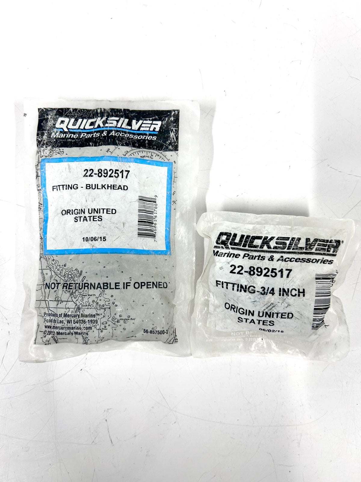 Mercury Quicksilver 22-892517, Marine 3/4'' Fitting | Hook & Hull Co