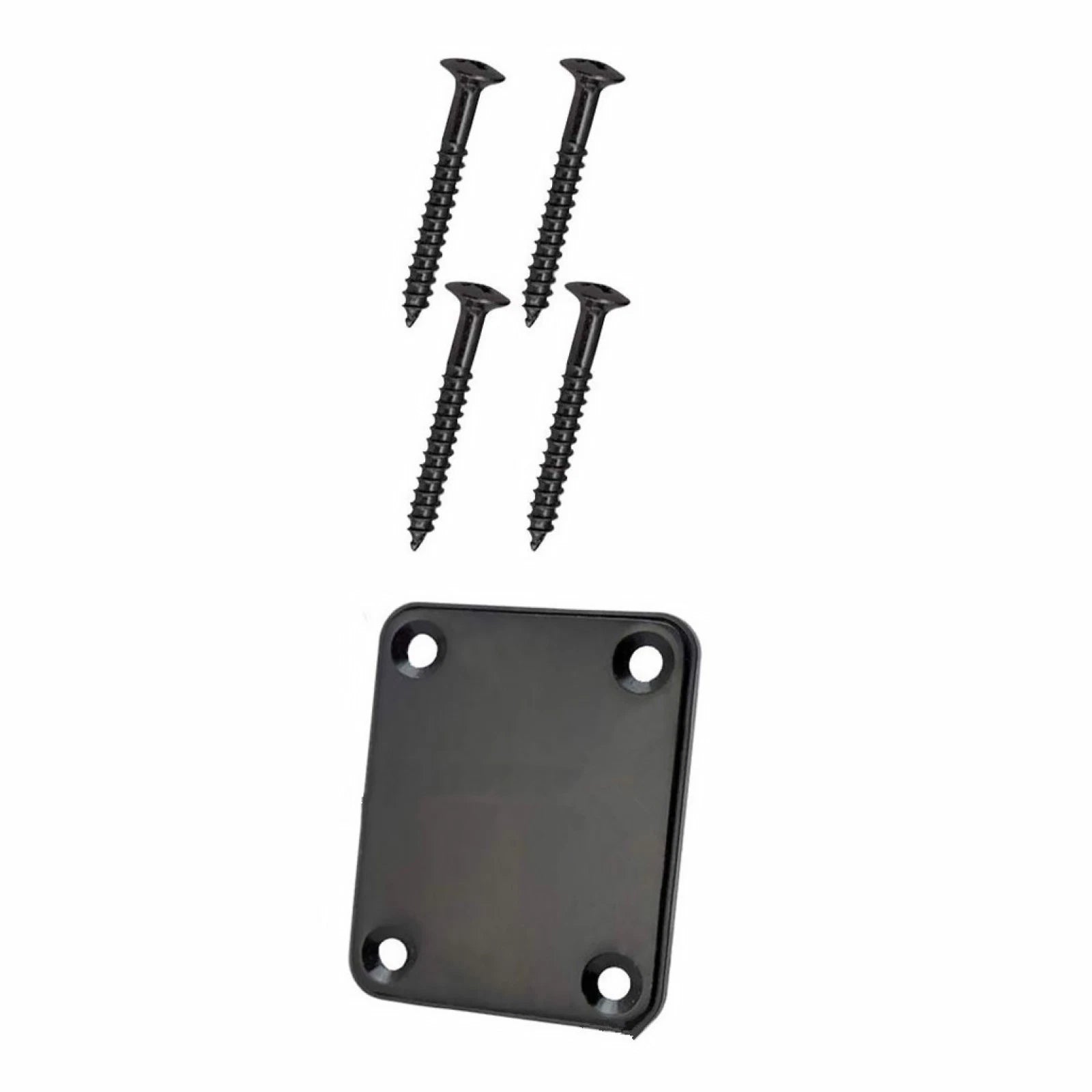 Black Electric & Cigar Box & Jazz Bass Guitar Neck Plate With 4