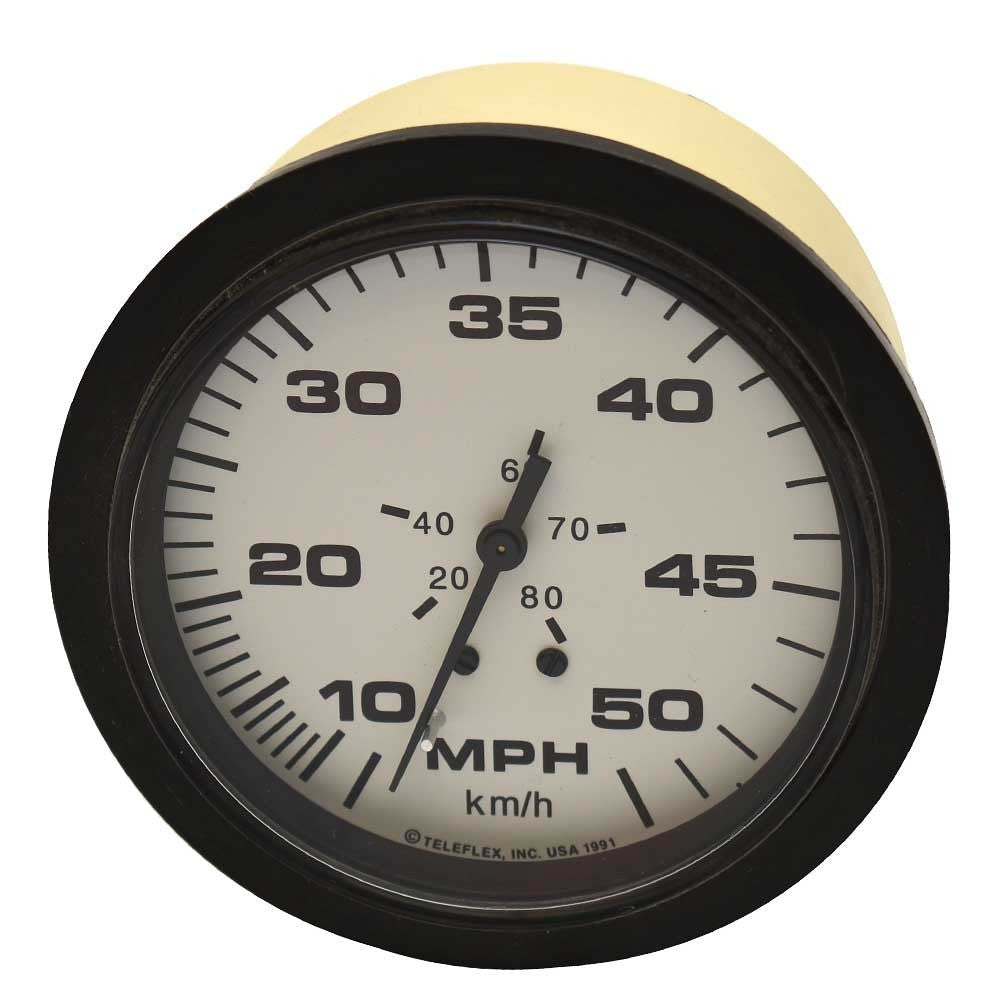 Teleflex Boat Speedometer Gauge Black White by Teleflex