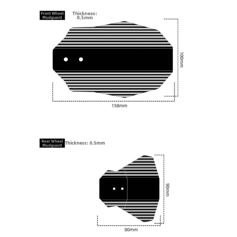 Folding Mudguard Safety Reflective Pattern