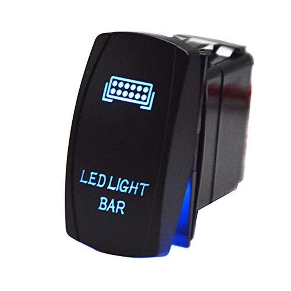 Blue Led Backlit Rocker Switch 5 Pin 20a 12V For Atv Utv For Polaris