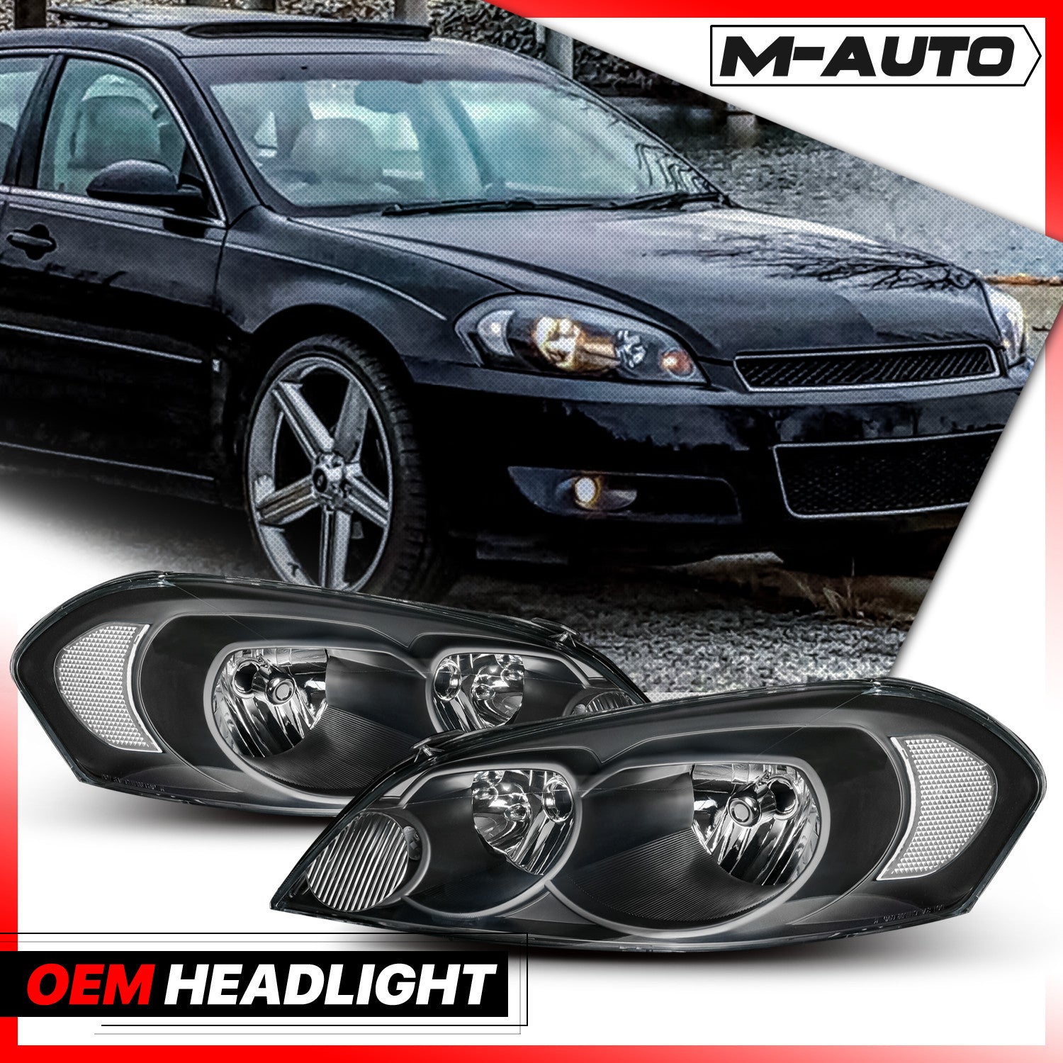 Clear Side Turn Corner Headlight for Impala