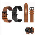 20/22/26mm Leather Watchband Strap Quick Wristband For Garmin Fenix