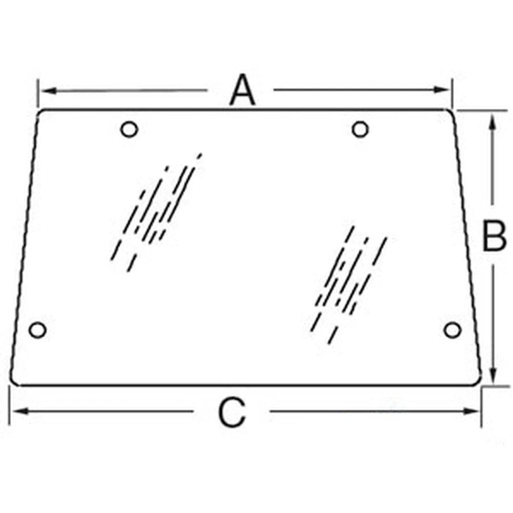 Cab Glass - Side Window Rh Or Lh Fits John Deere 2955 2755 2355 3155