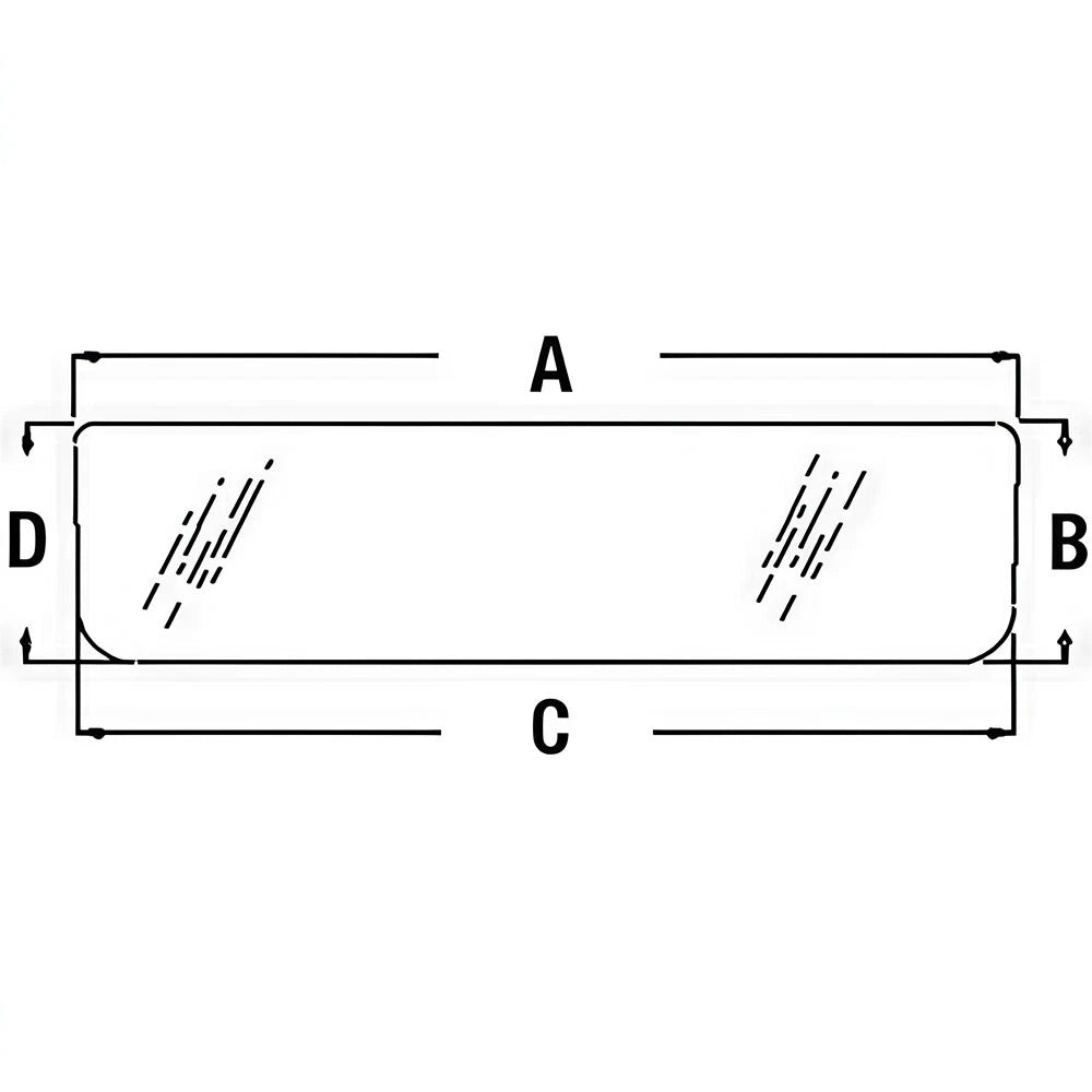 Cab Glass - Rear Window Bottom Fits John Deere 410 310 315 300 510