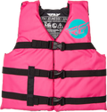 Fly Racing Youth Flotation Vest Neon Pink/teal - Coast Guard Approved