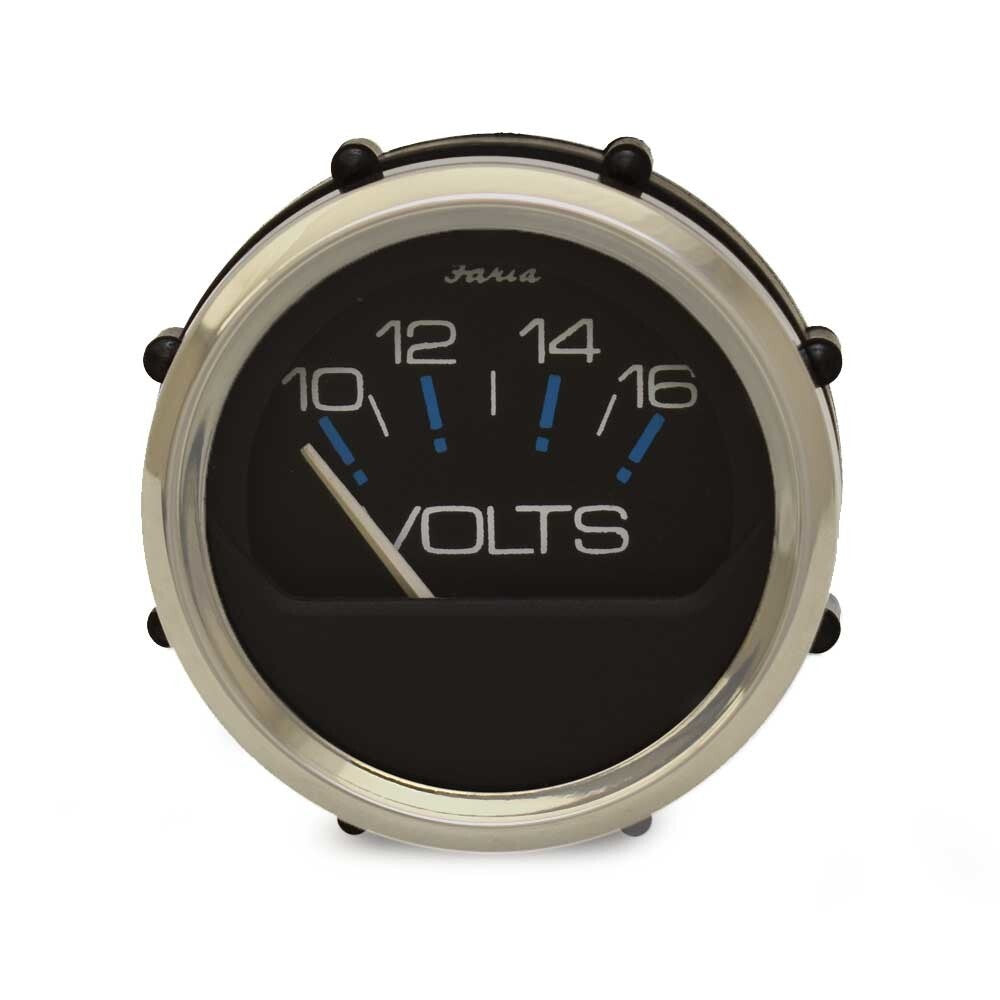 Faria Boat Volt Gauge Chesapeake Black by Faria