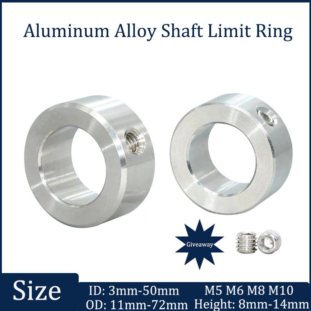 Aluminum Collar Inner M5 M6 M8 Dia 3mm-50mm OD11mm-72mm