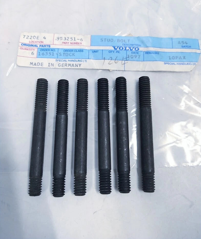 '-New- Volvo Penta 953251-6, Stud Bolt Set Of 6, Oem | Hook & Hull Co