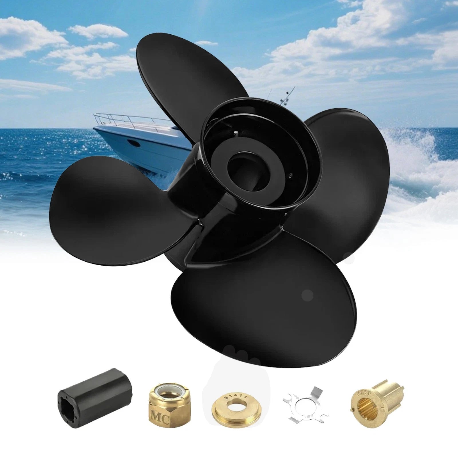 13.5 X 15 Aluminum Boat Propeller Fit Mercury Engines 40-140hp