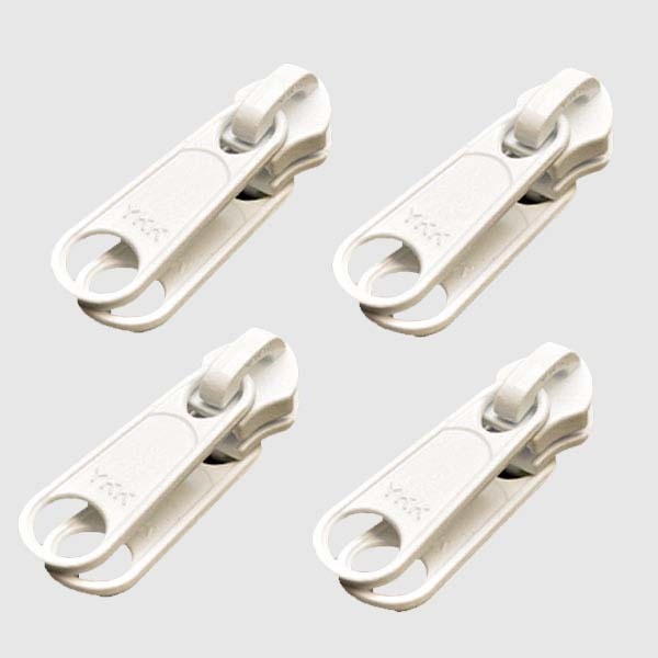 YKK Boat Dual Zipper Pull | White Metal (Set of 4)Opens in a new windo