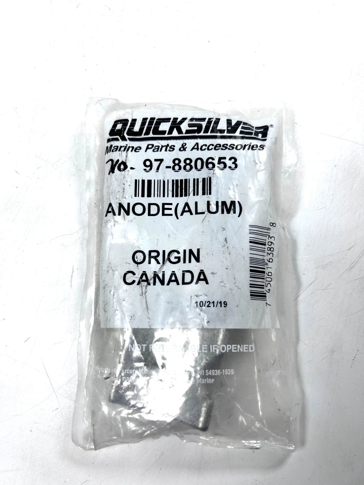 '-New- Quicksilver 97-880653 , Aluminum Aonde , Oem | Hook & Hull Co