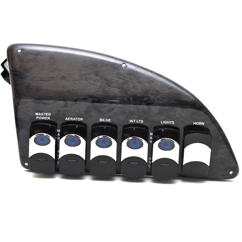 Lund Boat Switch Panel 9 1/8 x 5 Inch Black by Lund