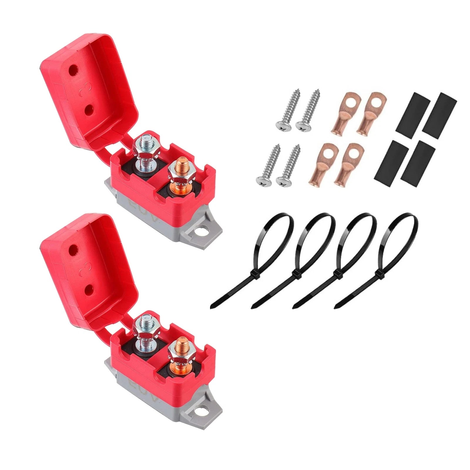 Thermal Reset 50a Circuit Breaker Dc12v/24V With Wide Mounting Flange