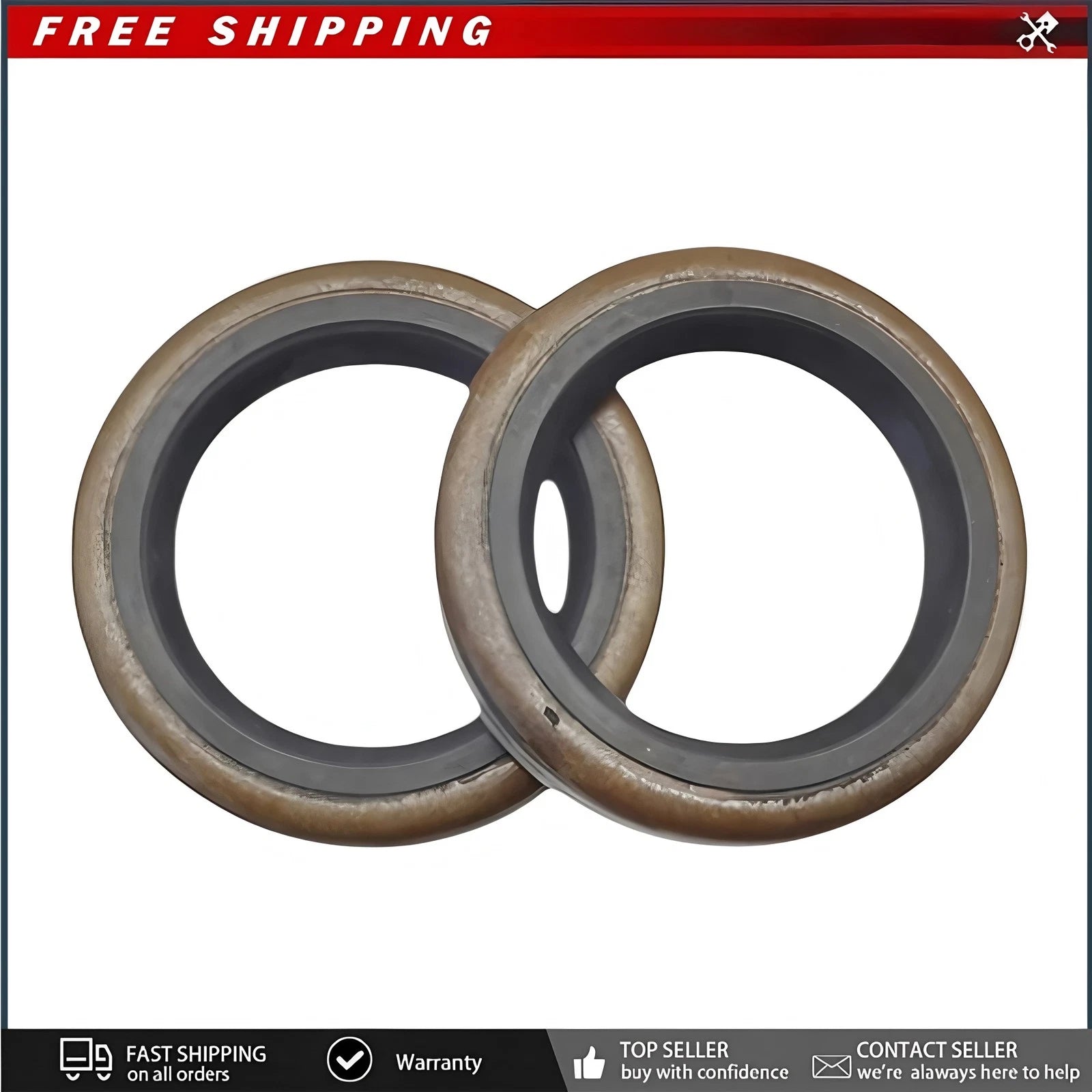 2pcs Oil Seal Propeller Shaft 320862 For Omc 4 Cyl 3.0l V6 &Amp; V8
