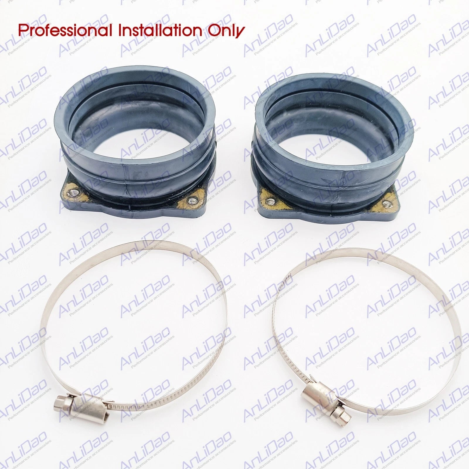 2pcs Fit Fit Mercury Verado Air Intake Isolator W/ Clamp 8m0113513