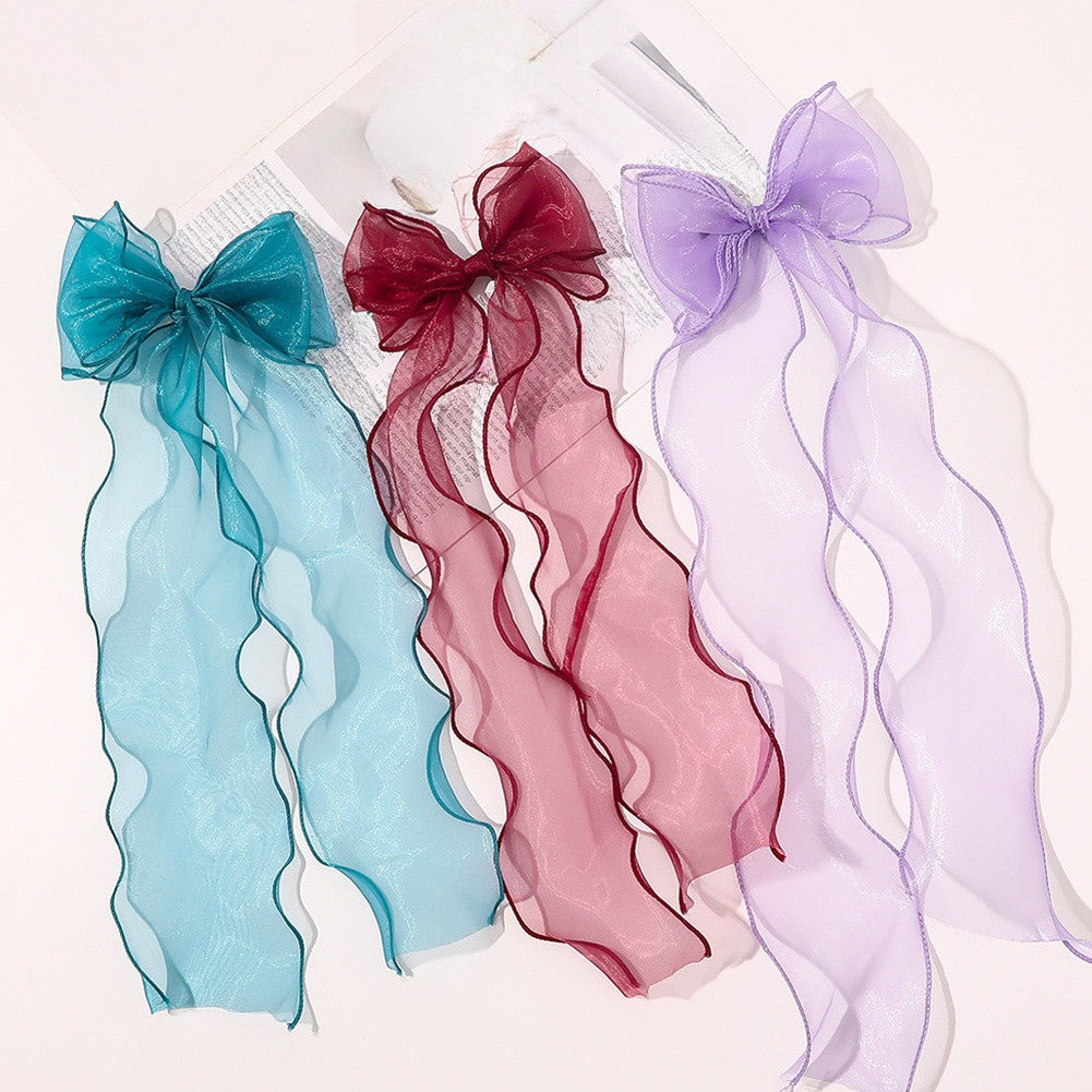 Organza Bow Hair Clip Lightweight Fabric