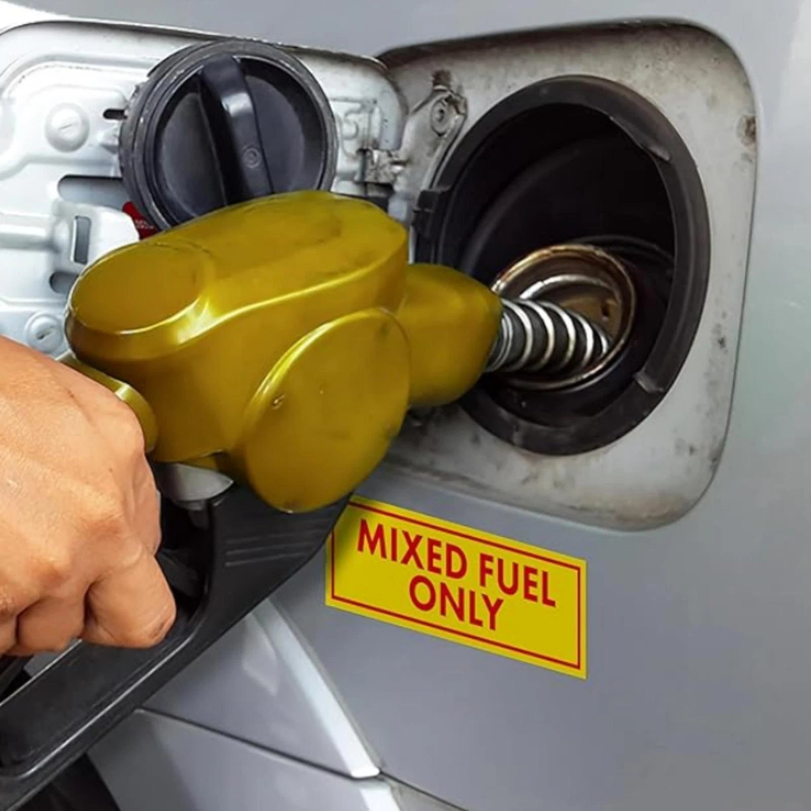4 Pack Mixed Fuel Only Vinyl Stickers Decals for Gas Oil 2-Stroke Can Labels