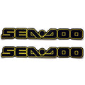 Sea Doo Boat Decals Black Yellow Stickers Pair by Sea Doo