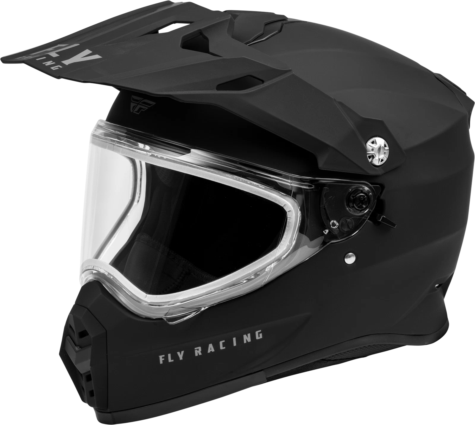 Fly Racing Trekker Cw Solid Helmet 2x-large Snow Full-face Matte Black