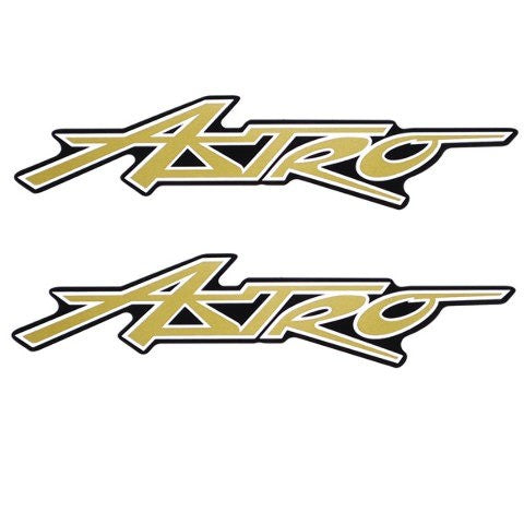 Astro Boat Brand Decal Gold Black Pair by Astro
