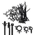 Complete Car Wiring Kit 45piece Push Mount Cable Zip Ties &Amp; Wire