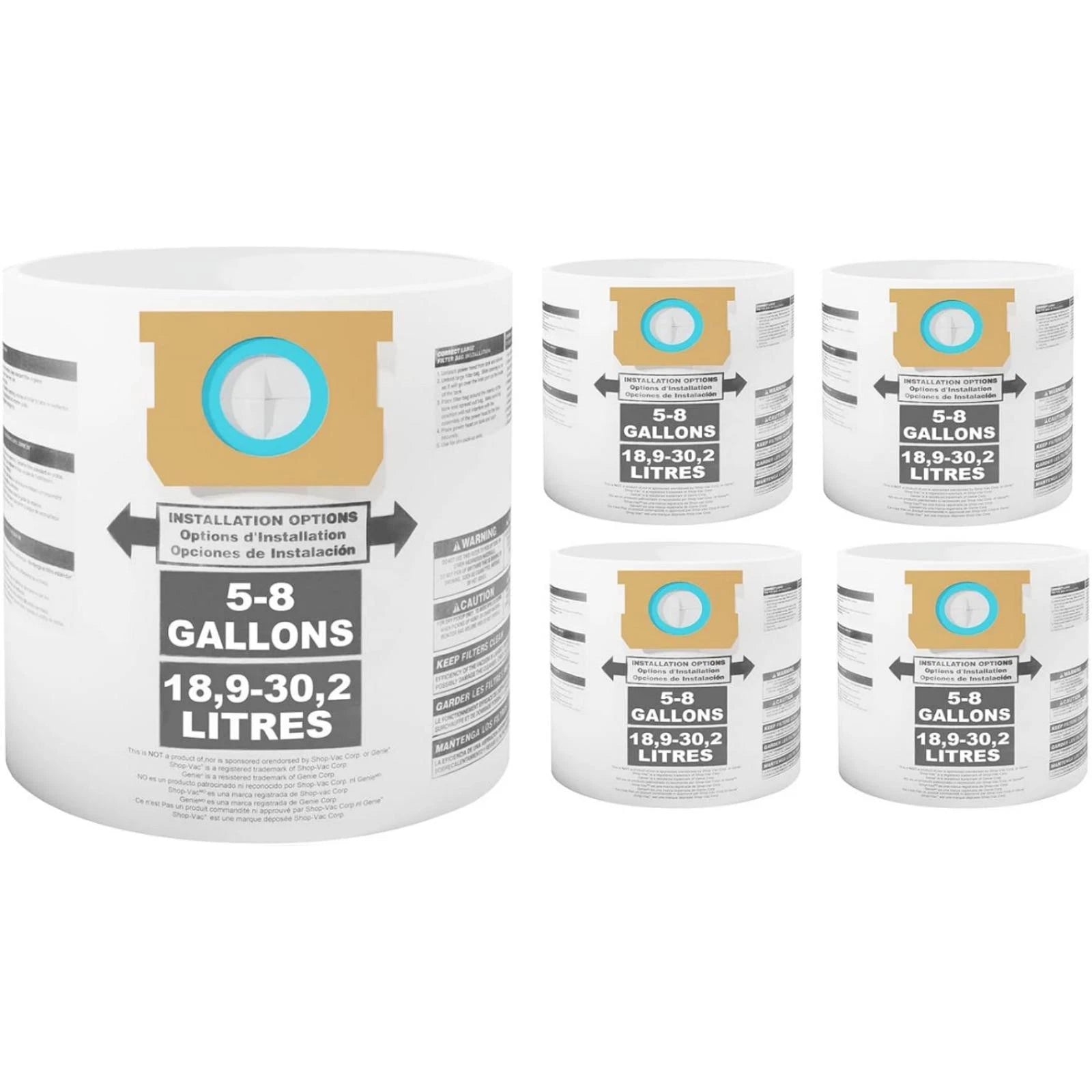 5 Pack New Vacuum Cleaner Dust Collection Bags Fit For Vacmater Vhbs