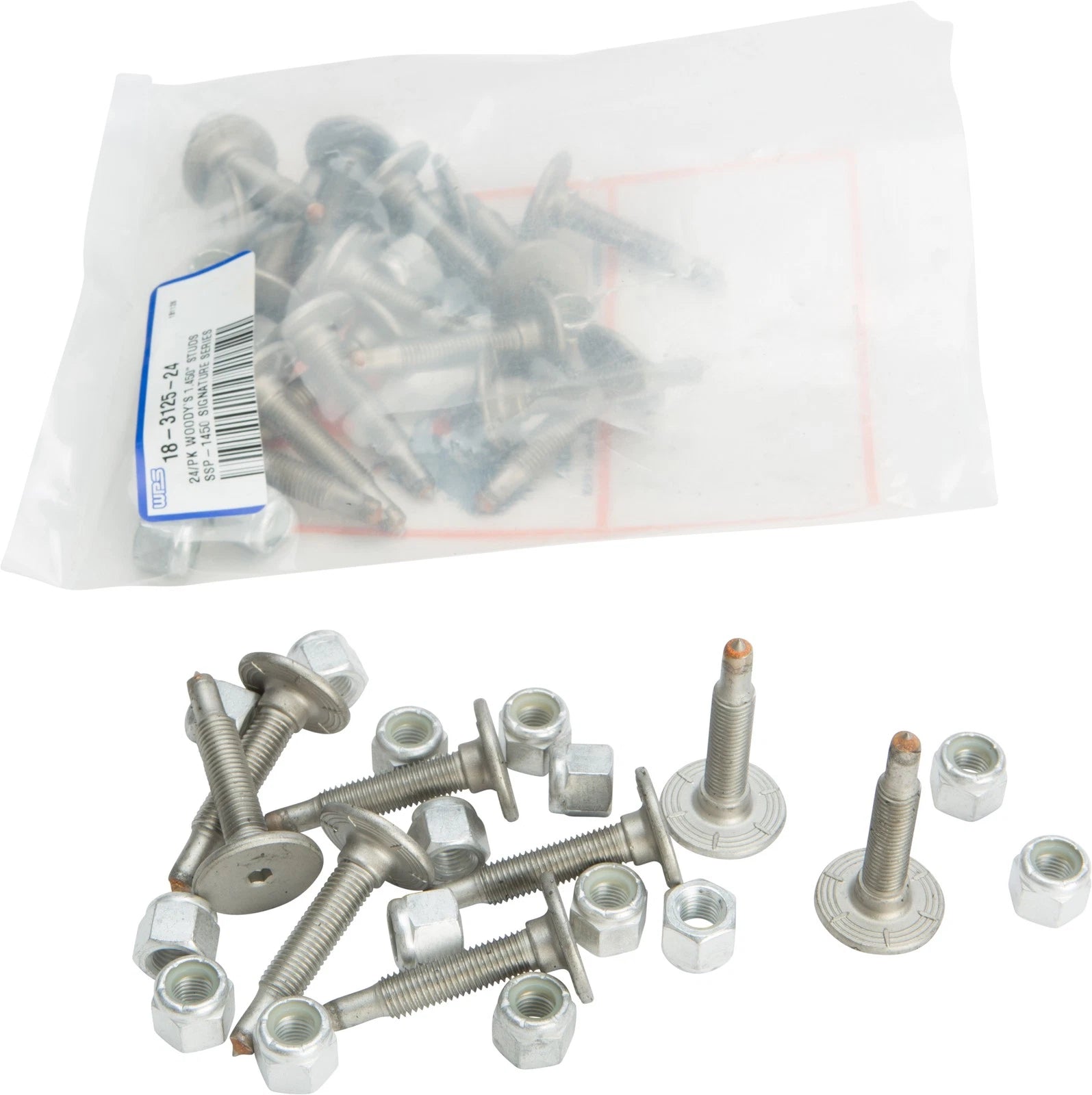 Woodys Signature Series Stainless Steel Snow Track Studs 1.450" 24