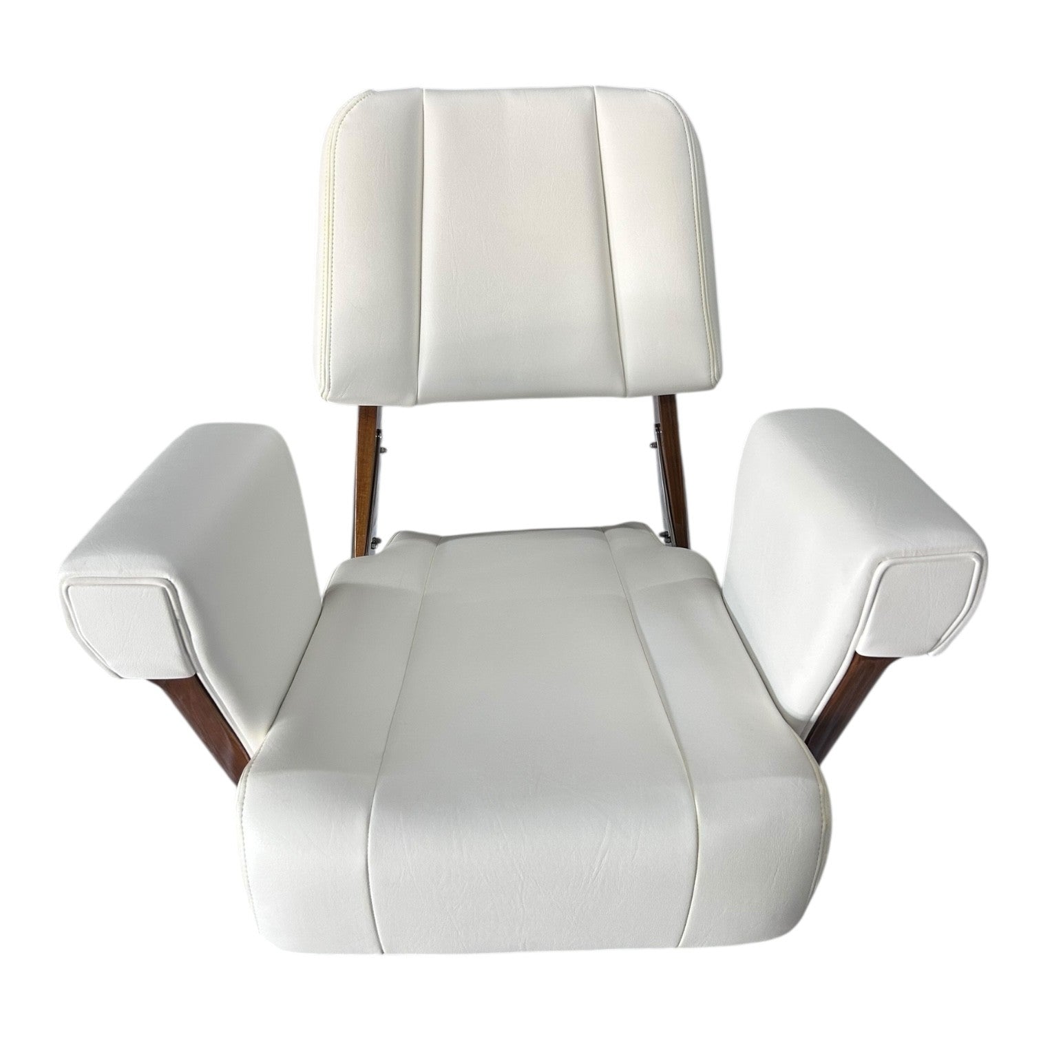 Murray Boats Teak Ladderback Helm Chair W/ White | Hook & Hull Co