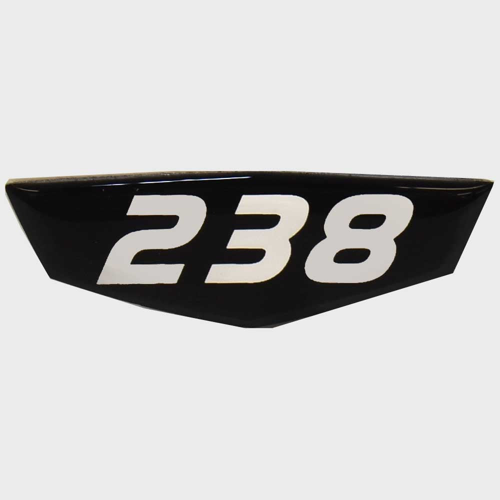 Cruisers Boat Raised Decal V2751600 | 238 Black Silver 2 5/8 InchOpens