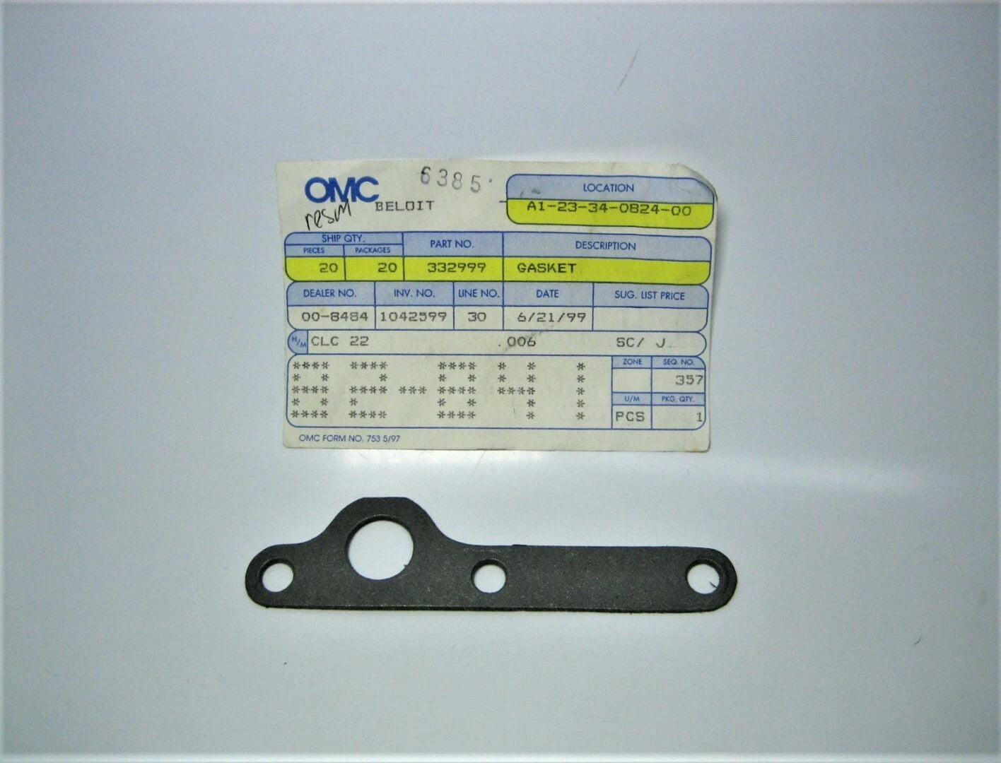 Omc 332999 ~Oem~ New Evinrude Johnson 120-130hp | Hook & Hull Co