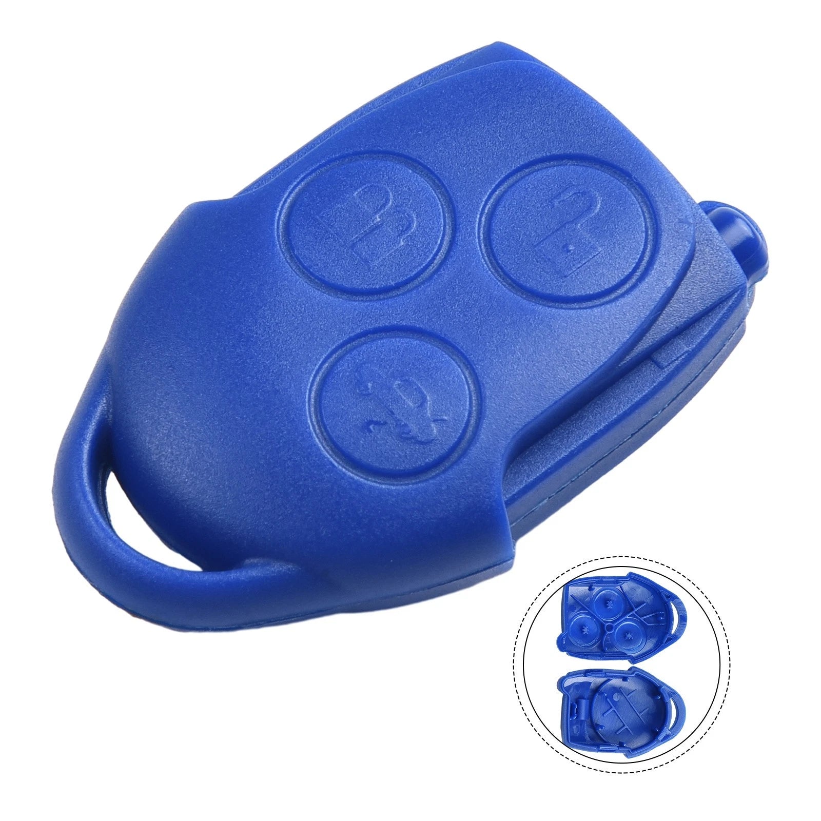 For Transit Connect Mk7 3 Button Remote Key Cover Blue Abs