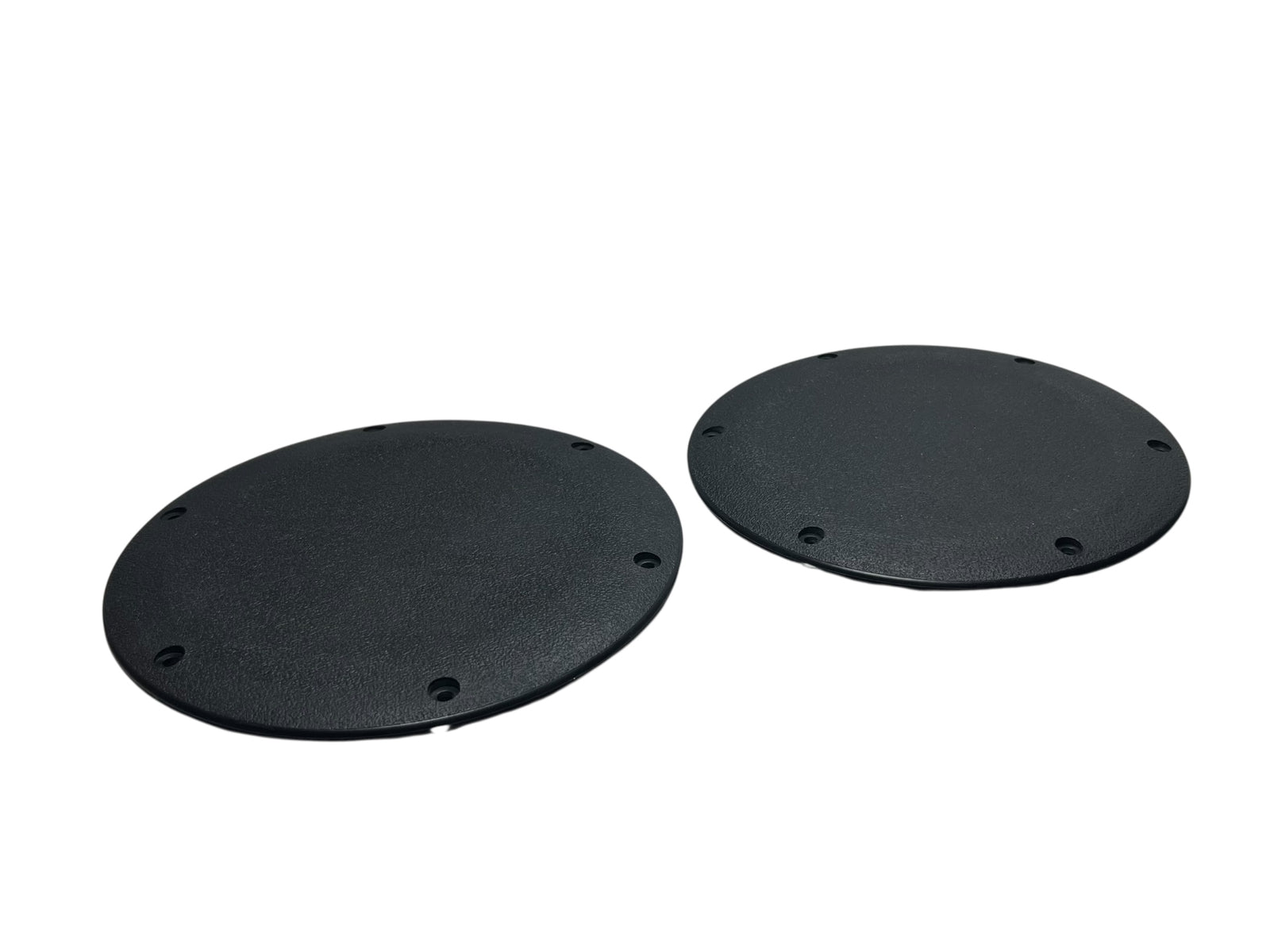 Deck Plate, Screw Down, Black, 7 7/8in Face, 6 1/8in Cutout, 2 Pack,