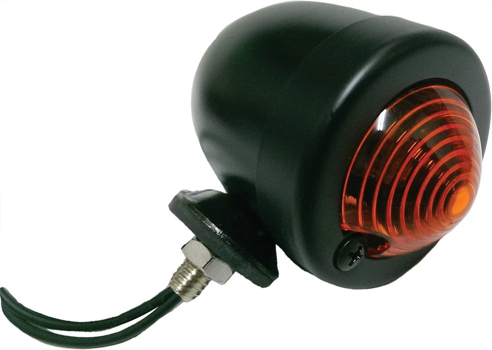 Harddrive Bullet Marker Light With Amber Lens For V-twin Motorcycles