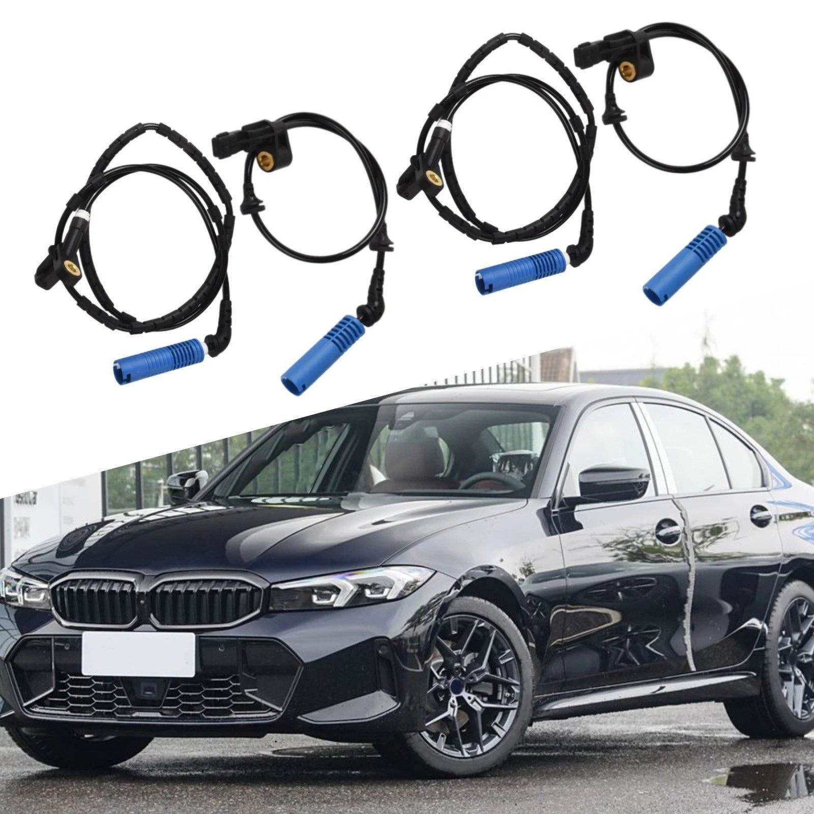 High Reliability Abs Wheel Speed Sensor Kit For Bmw E46 Z4 Models 4pcs