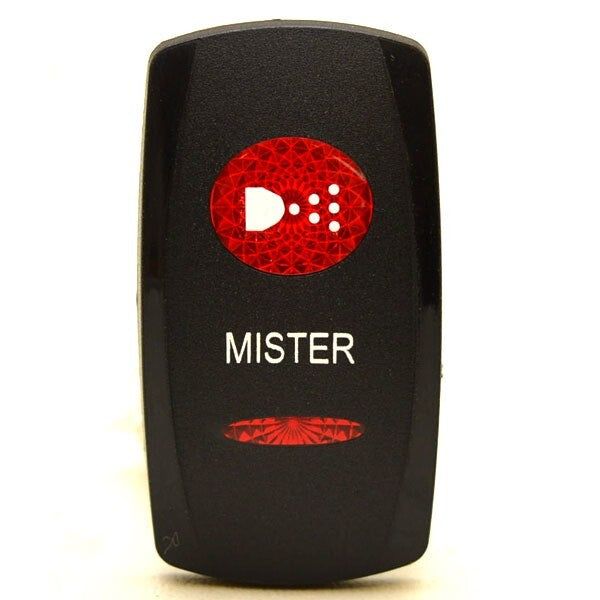 Carling Boat Rocker Switch Actuator Cover | Black Mister 1 x 1 7/8 Inc