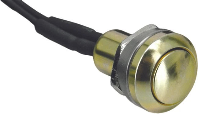 Harddrive Mini Push Button Switch Gold For V-twin Motorcycles 370339