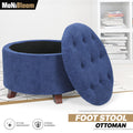 Brown Folding Storage Ottoman with Flipping Lid