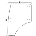Door Glass Left Hand Fits John Deere Compact Tractor 3033r 3038r