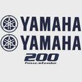 Yamaha Boat Cowling Decals 200 Four Stroke Navy Blue Stickers by Yamaha