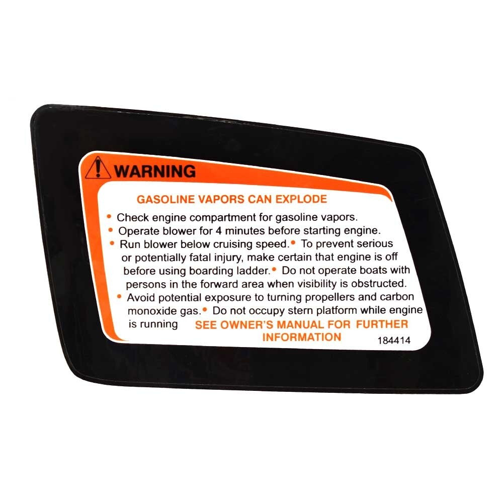 Tracker Boat Warning Label Decal by Tracker