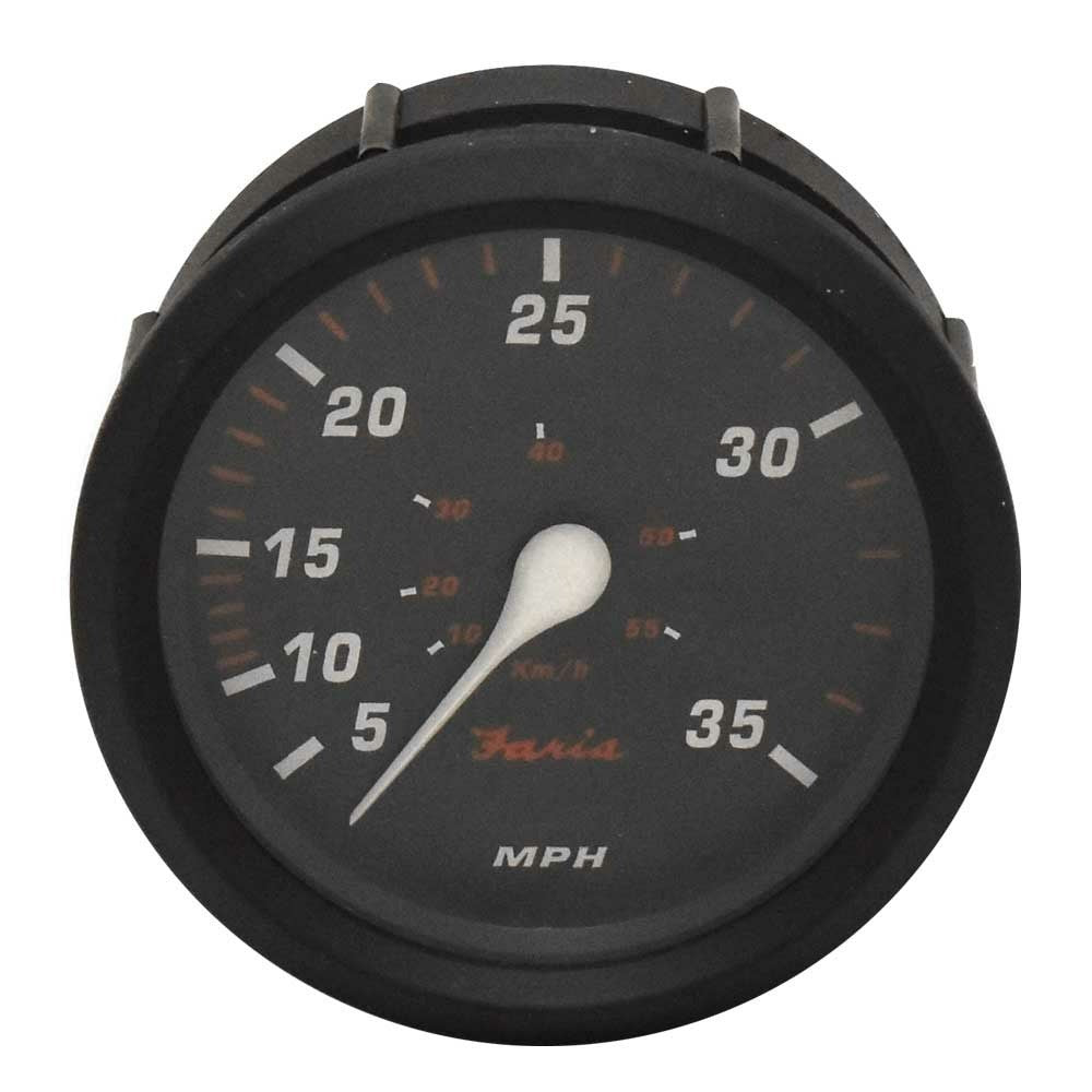 Faria Boat Speedometer Gauge SE9784A – 3 1/4 Inch Professional Red by Faria