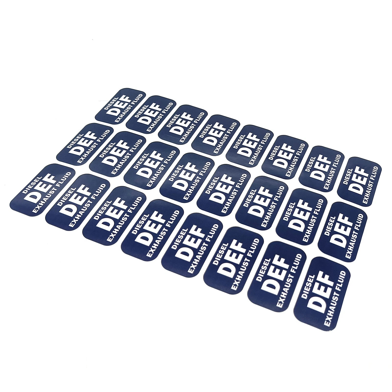 Diesel Exhaust Fluid Blue White Sticker Decal Vinyl Self-Adhesive 1"x2"