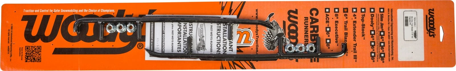 Woodys 6" Carbide Runners S D Fits Arctic Cat Z1 Xt & F Series