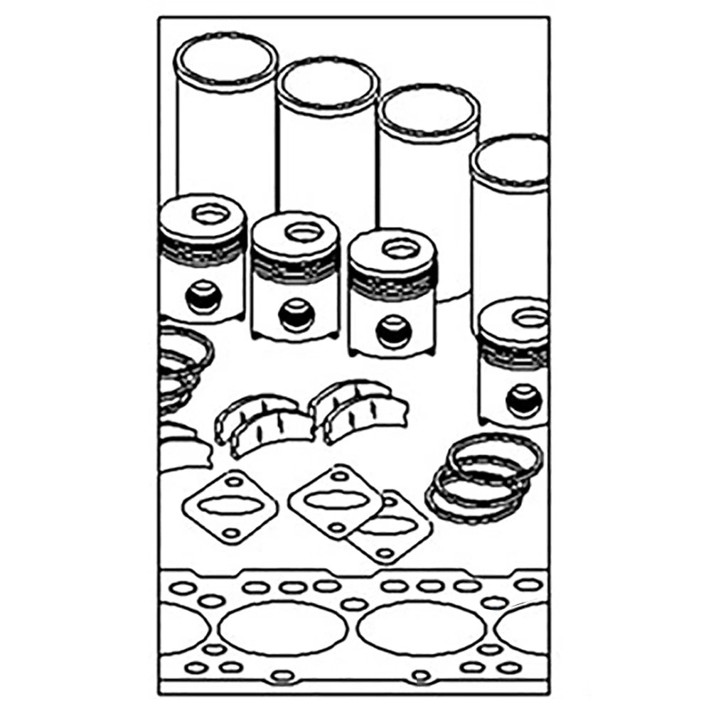 Major Engine Overhaul Kit W/ Std Bearings Fits 200lc 200ld 200ll