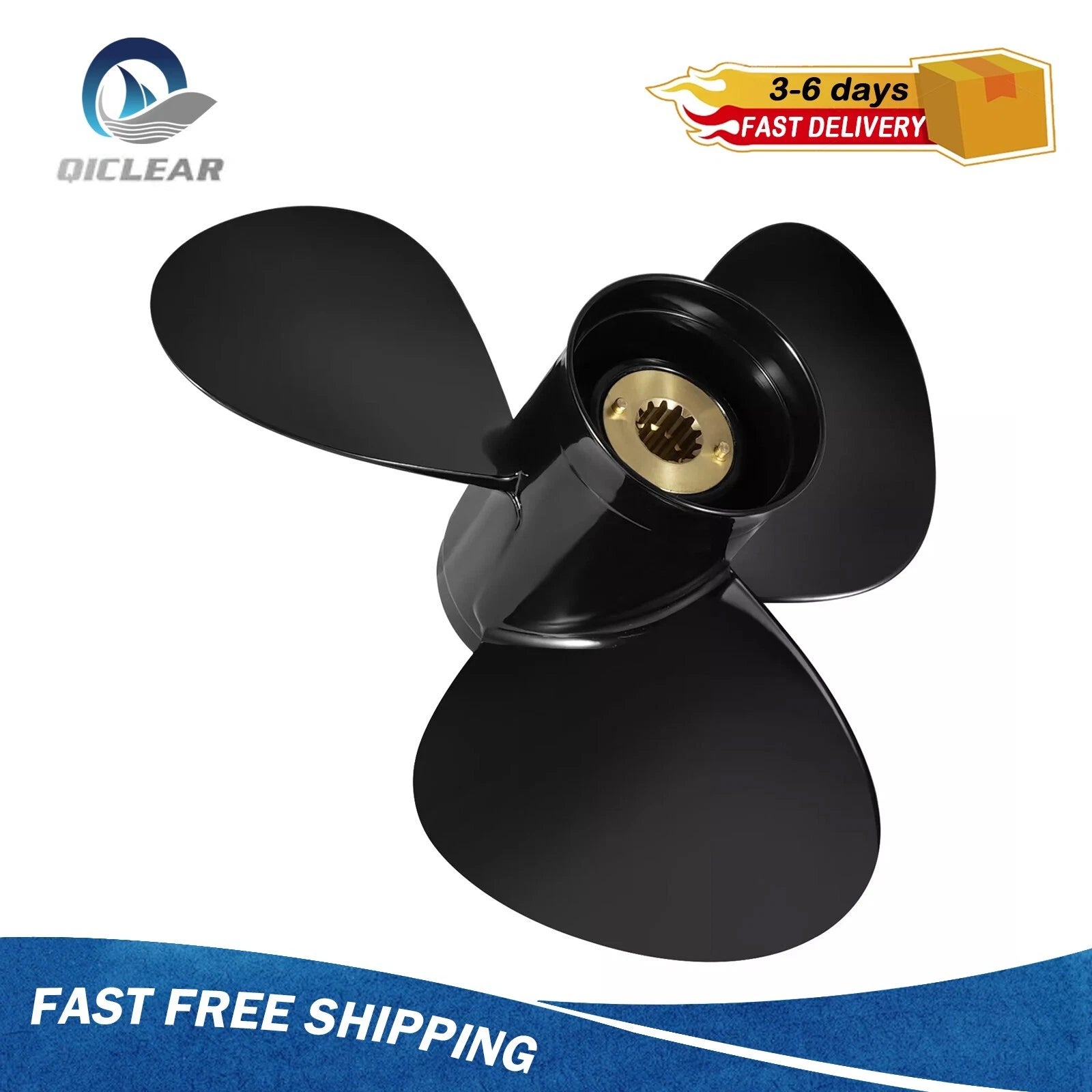 12 1/4 X 9 Outboard Propeller For Mercury 25-70hp, 13 Spline