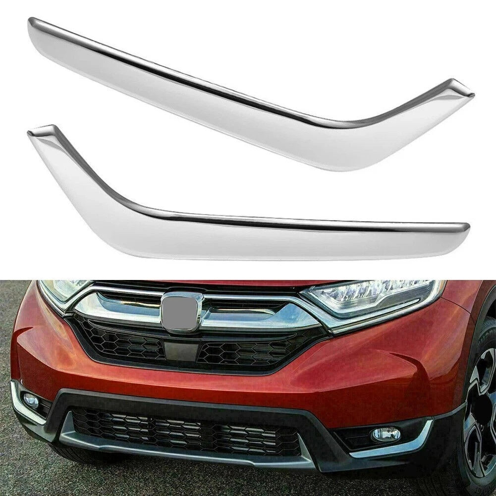 Chrome Plastic Fog Light Cover Strips Compatible With For Honda Cr-v