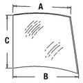 R93150 Upper Door Glass Lh Fits John Deere 4050 4055 4250 4255 4450