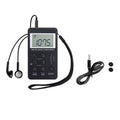 Mini Portable Am/fm Radio With Headphones & Lcd Screen Pocket