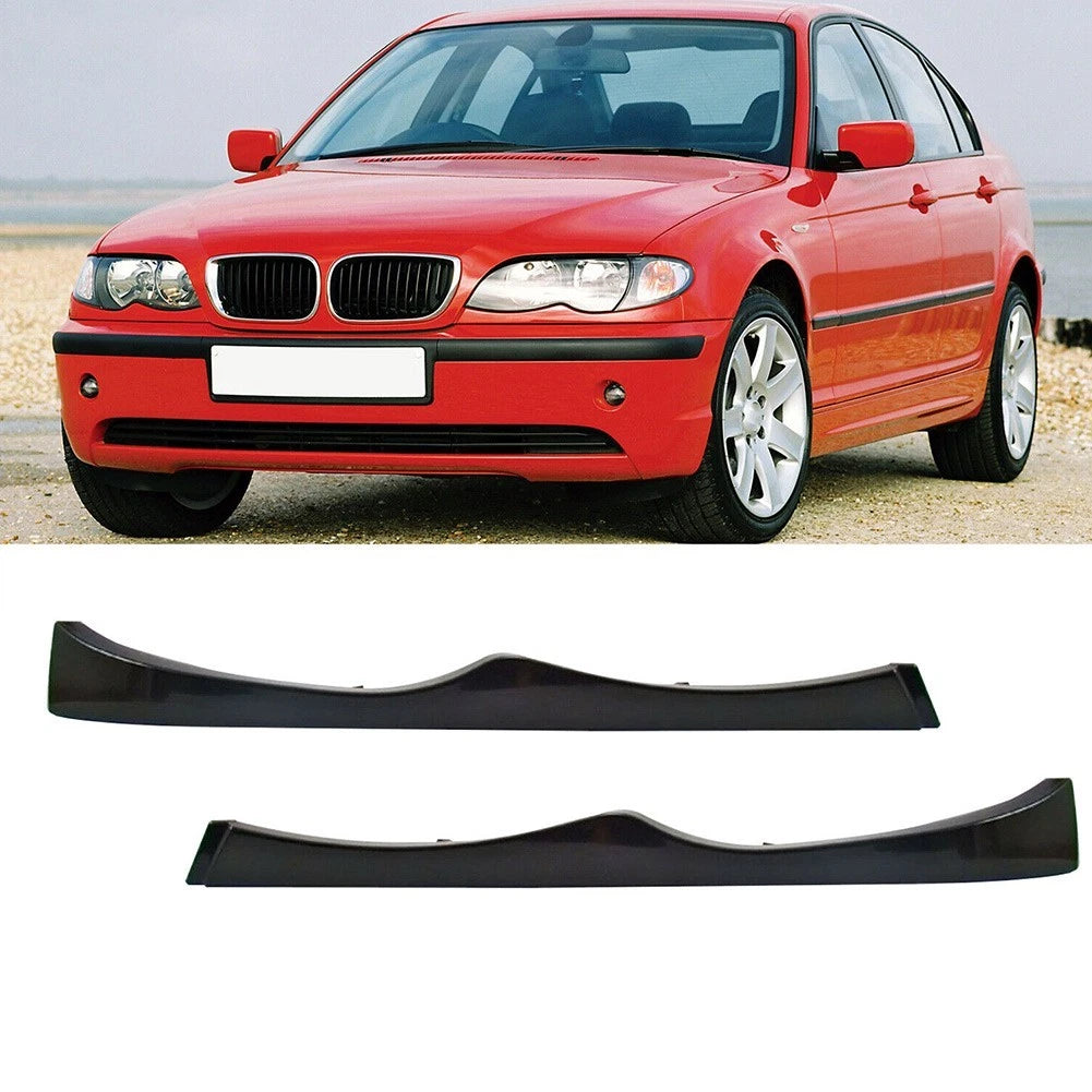 Headlight Eyebrow Molding Trim Abs Black For E46 325i For E46 325xi